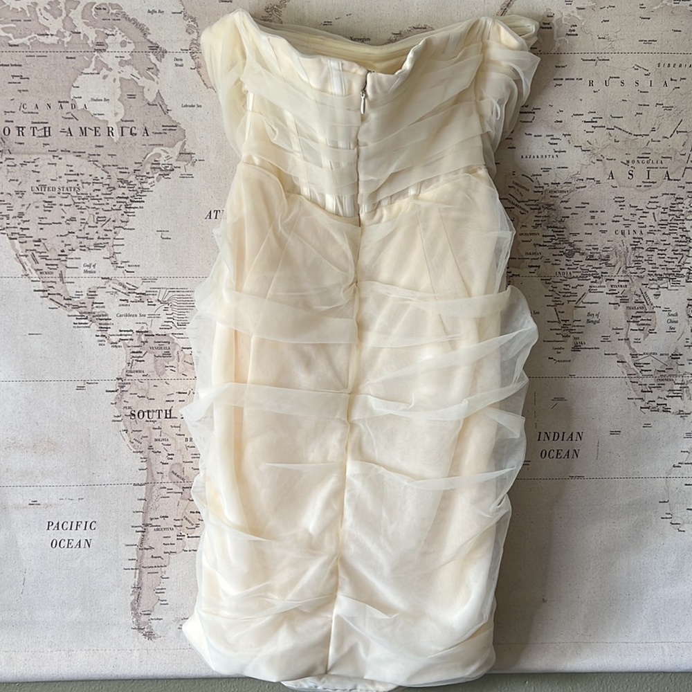 House of CB ‘Leila’ Ivory Mesh Strapless Corset Dress NWOT - Picture 10 of 15